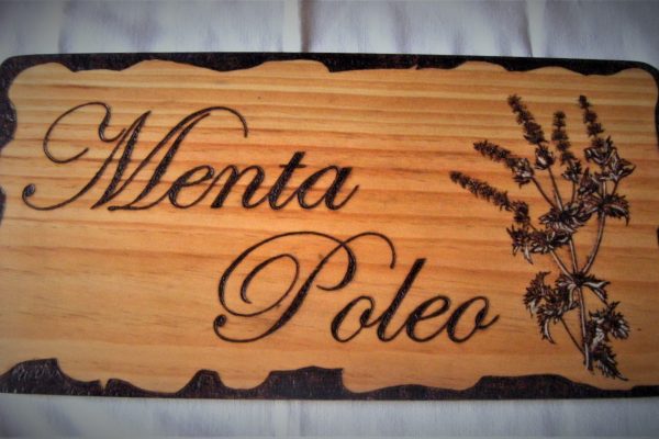 Cartel pirograbado Menta