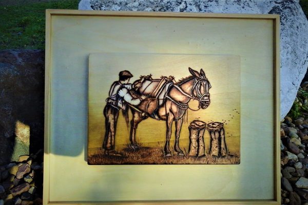 Pirograbado Burro 2